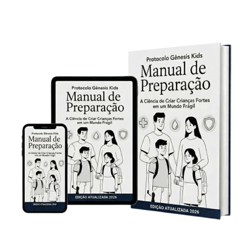Manual de Preparação Protocolo Genesis Kids em livro, tablet e celular